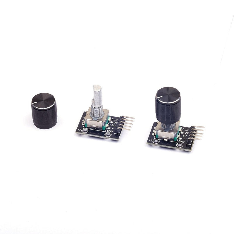  [AUSTRALIA] - Cylewet 5Pcs KY-040 Rotary Encoder Module with 15×16.5 mm with Knob Cap for Arduino (Pack of 5) CYT1062