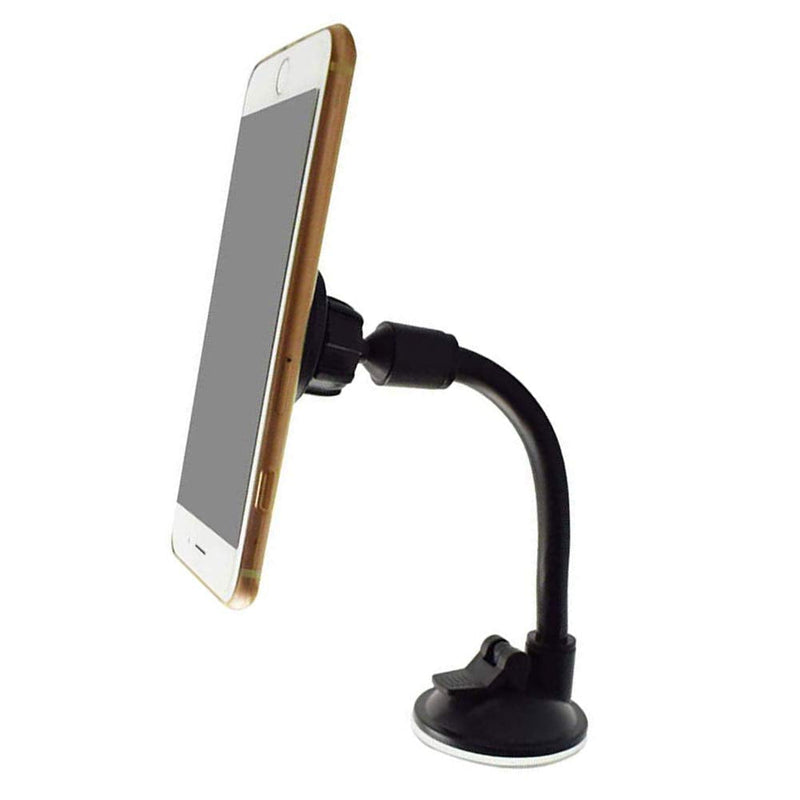  [AUSTRALIA] - WeTest Universal Magnetic Cradle Windshield Dashboard Cell Phone Mount Holder with 7.8 Inches Flexible Aluminum Arm