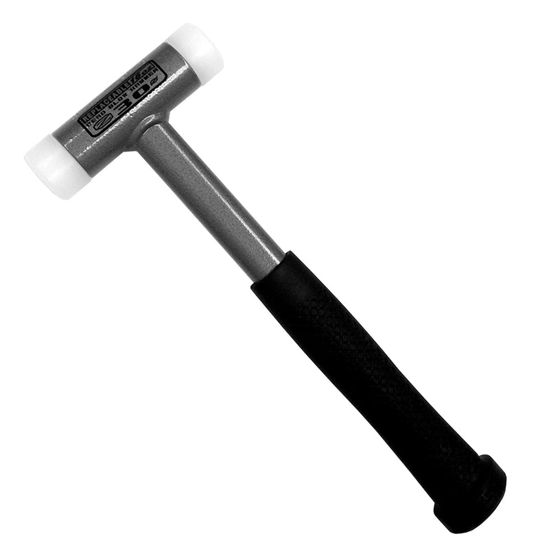  [AUSTRALIA] - HHIP Pro Series 7080-0302 Vertex Dead Blow Hammer, Deadblow Mallet w/ UPE Plastic Face, 1.2” Diameter Steel Shot Head, Non-Marring, 16 oz 16 oz. UPE Hammers with Tips