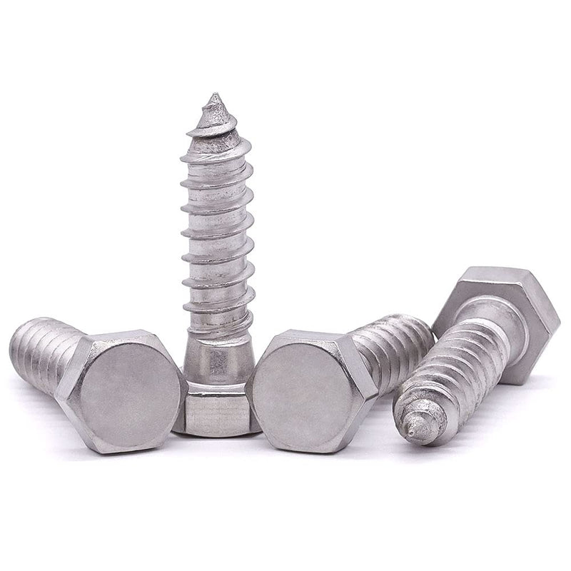  [AUSTRALIA] - 1/4" x 1-1/4" Hex Head Lag Screws Bolts, 304 Stainless Steel 18-8, Full Thread, Hexagon Head Wood Screws 25 PCS 1/4 x 1-1/4" (25 PCS)