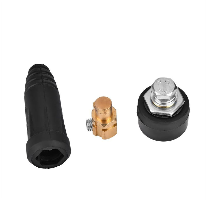  [AUSTRALIA] - DKJ Series European Style Welding Cable Quick Connector Male Plug and Panel Socket Quick Fitting Adapter (DKJ35-50 Black)