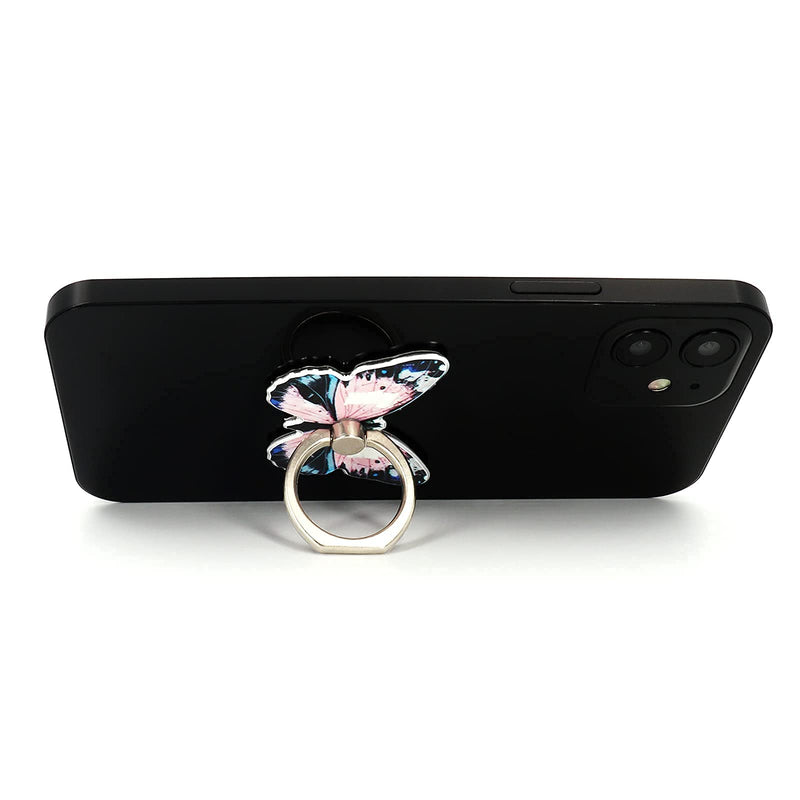  [AUSTRALIA] - Butterfly Phone Ring Holder Stand Finger Kickstand 360° Rotation Universal Finger Ring Phone Grip Compatible with All Smartphone (01) 01