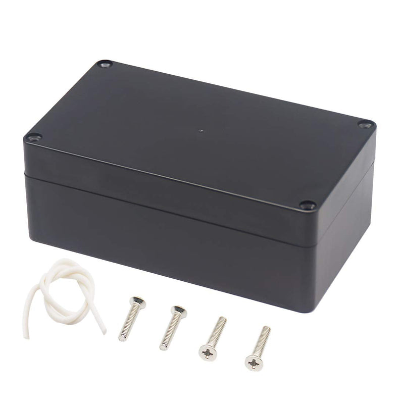  [AUSTRALIA] - Zulkit Junction Box Waterproof Dustproof IP65 ABS Plastic Project Box Universal Electrical Boxes Enclosure Black 6.22 x 3.54 x 2.36 inch (158 x 90 x 60 mm)(Pack of 2) 6.22'' x 3.54'' x 2.36''(Pack of 2)