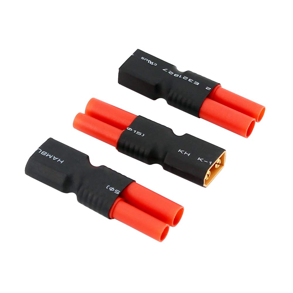  [AUSTRALIA] - 3pcs XT60 Male to HXT 4MM Female w/ Housing Connector Adapter for Turnigy / Gens Ace(BDHI-03)