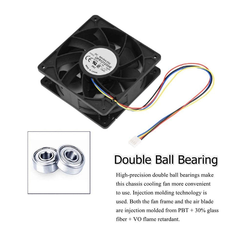  [AUSTRALIA] - fosa DC 12V 2.7A 6000RPM Cooling Fan Replacement 4 Pin Connector for Antminer S7 S9 with Speed Sensor Server Inverter Axial Case Cooling Fan,CPU Cooling Fan, Bearing Fan