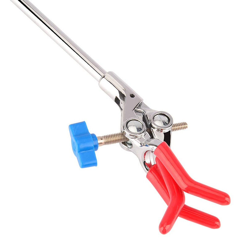Labasics 3-Prong Swivel Clamp, Sturdy 3 Prong Single Adjust Multipurpose Extension Clamp Finger Style Lab Clamp with 18 cm Rod Universal Lab Accessory for Laboratory - LeoForward Australia