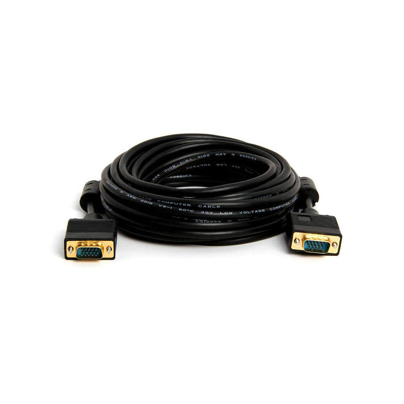 Cmple - SVGA/VGA Cable Male to Male Computer Monitor Cables VGA Video Cable - Monitor Video Adapter Cable with Ferrite Cores Support 1080P Full HD for Laptop, PC, Projector, HDTV, Display - 25 Feet 25FT Black - LeoForward Australia