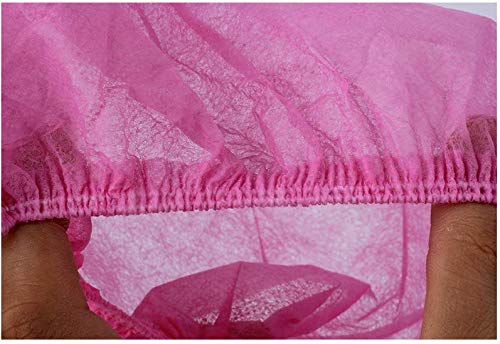  [AUSTRALIA] - Disposable Shoe Covers 100PCS Non-Slip Durable Indoor Boot Overshoes Protector Thicked Non-Woven Shoe Covers for Carpet Floor Protection Construction Offices One Size Fits All (Pink) Pink