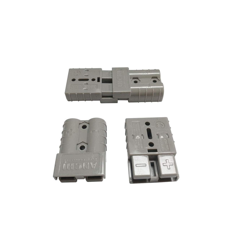  [AUSTRALIA] - 50Amp Power Connector Plug 50A Quick Connect Disconnect 600 V 2 Pairs(4pcs) for 50Amp Battery Connector(6AWG, Grey) 6AWG