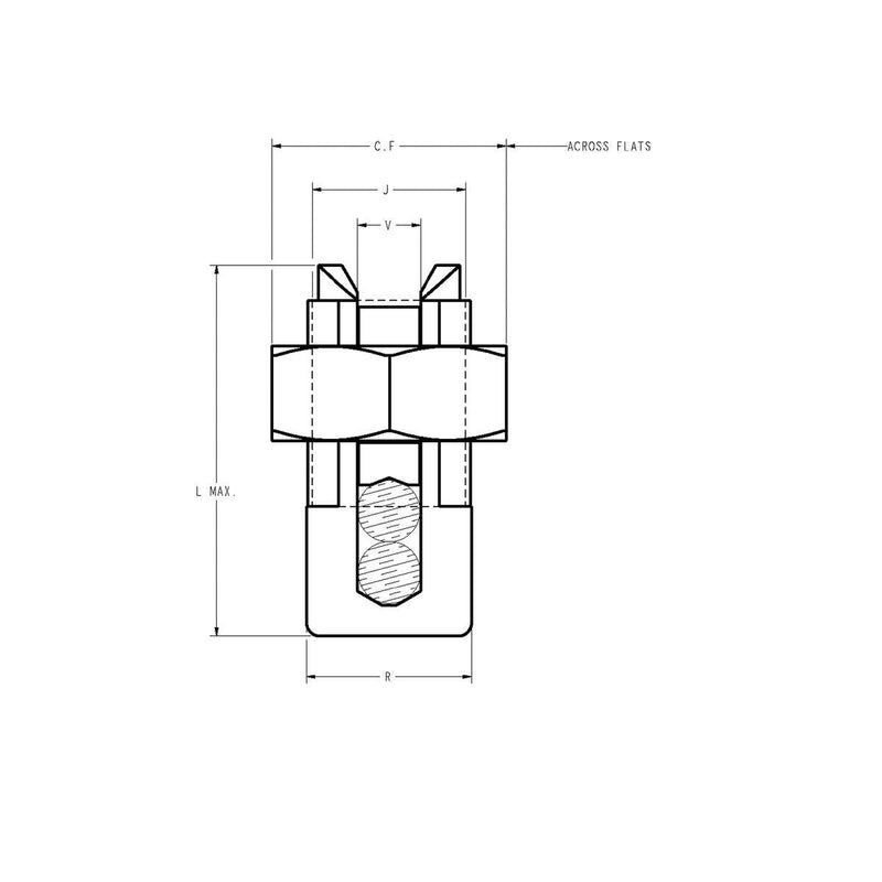  [AUSTRALIA] - Burndy KS15 Copper Split Bolt for Direct Burial Applications in Earth Or Concrete