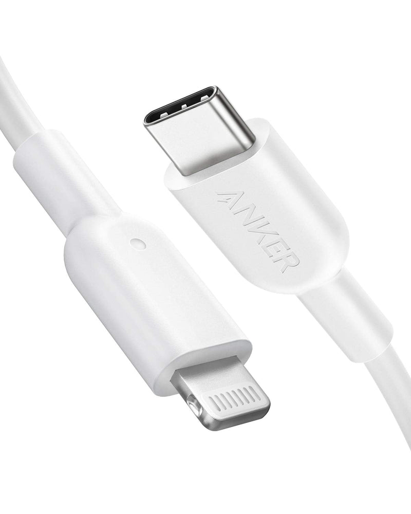  [AUSTRALIA] - Anker USB C to Lightning Cable, Anker 321 USB-C to Lightning Cable (6ft,White), MFi Certified Cable for iPhone 13 Pro 12 Pro Max 12 11 X XS, AirPods Pro, Supports Power Delivery (Charger Not Included) 6ft White