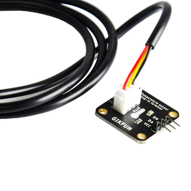  [AUSTRALIA] - Gikfun DS18B20 Waterproof Digital Temperature Sensor with Adapter Module for Arduino (Pack of 3 Sets) EK1183