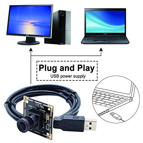  [AUSTRALIA] - 2MP 1080P USB Camera Module with Sony IMX323 Webcam,H.264 and 0.01LUX Low Illumination USB Camera for Industrial Webcam,High Speed USB 2.0 USB Camera with 3.6mm Lens for Android Mac-OS Windows