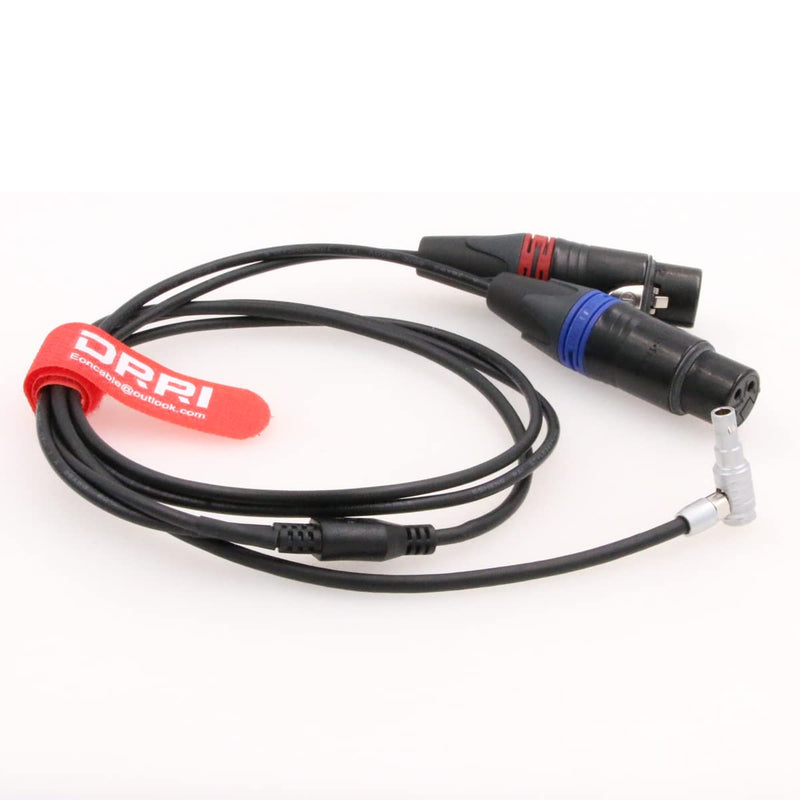  [AUSTRALIA] - DRRI 3 pin Female XLR to 5 pin Male Dual Channel Audio Cable for Arri Alexa Mini