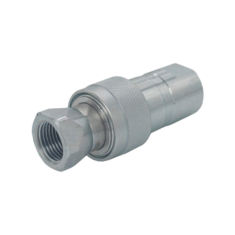  [AUSTRALIA] - 2-Sets 1/4'' Ag ISO5675 Carbon Steel Hydraulic Quick Disconnect Coupling/Coupler Poppet Valve，Pioneer Type, Set w/Dust Cap 2Sets-1/4NPT (Poppet )