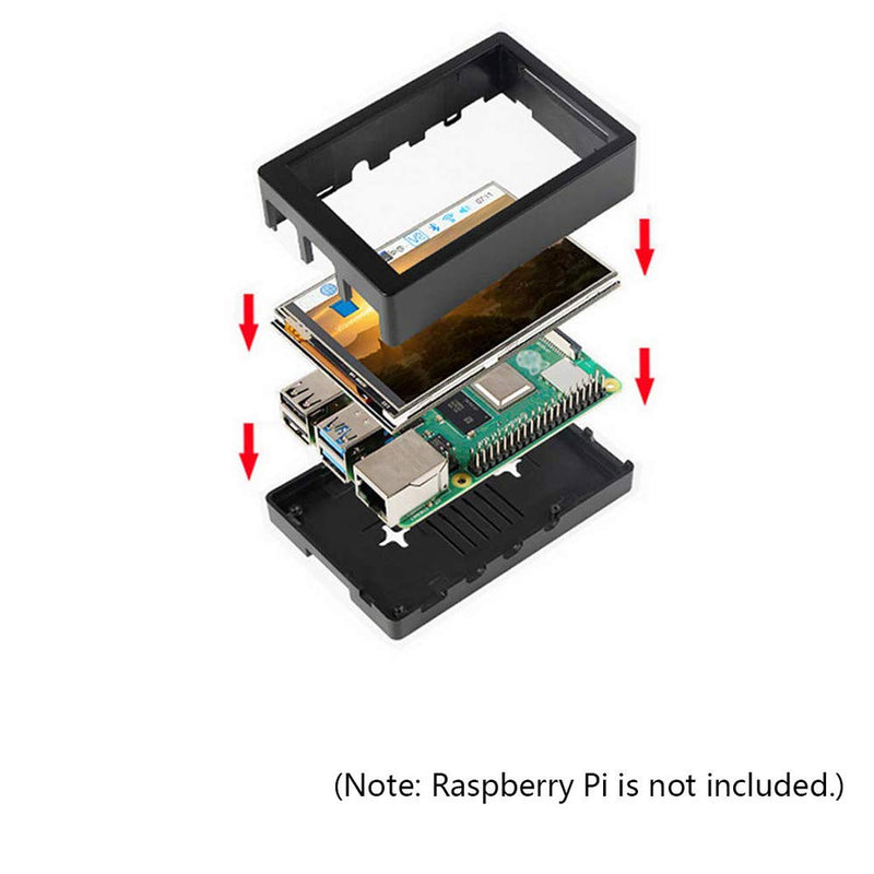  [AUSTRALIA] - Treedix 3.5inch TFT Touch Screen Module 50Hz 320x480 Resolution LCD Display with Touch Pen ABS Case and Cooling Fan Compatible with Raspberry 4B Pi4