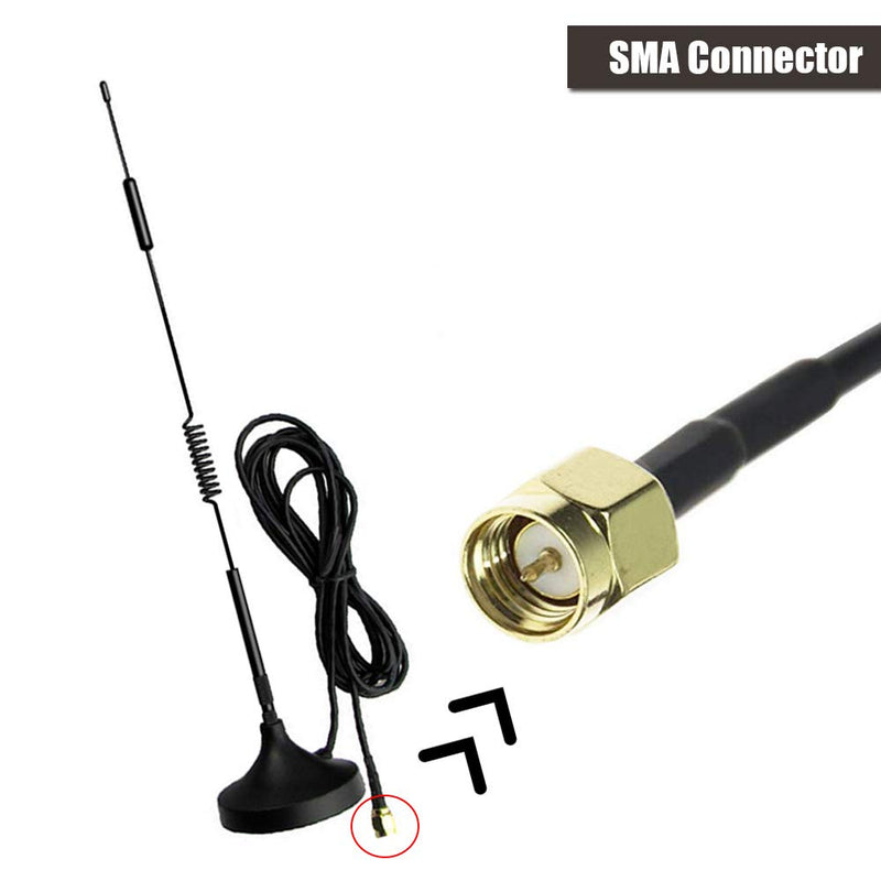  [AUSTRALIA] - SMA Antenna 4G LTE 12Dbi 700-2700MHz Cellular Antenna Magnet Mount 4g Antenna 12Dbi 4G LTE CPRS GSM 2.4G WCDMA 3G by EJOYS 1Pack