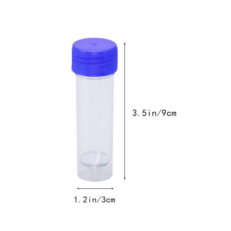  [AUSTRALIA] - Hemobllo sample cups with screw lid samples container without label laboratory medical use 25-30ml 10 pieces