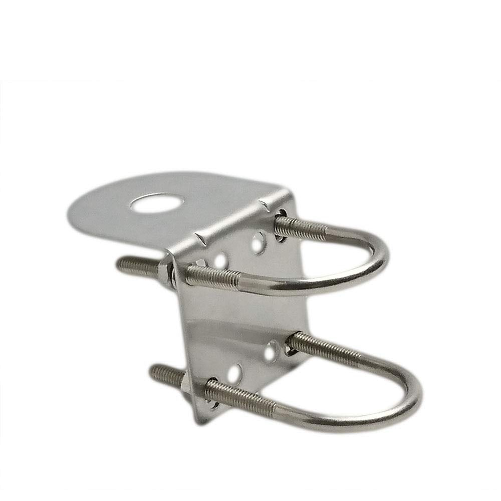  [AUSTRALIA] - UngSung Stainless Steel Antenna Mount Bracket with U Bolts for Ham UHF VHF CB Cellular Trucker Antenna Accepted SO-239 3/8-24 Stud N Type Connector Antenna Mount to Mast Clamp