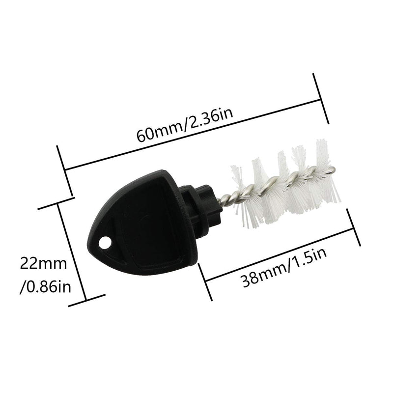  [AUSTRALIA] - ZRM&E 6pcs Beer Tap Brush Black Hygiene Cap Faucet Spout Cleaning Plug Brush for Various of Beer Faucet