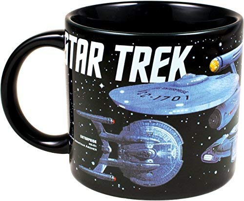  [AUSTRALIA] - Star Trek - Starships of Star Trek Coffee Mug - Different Star Ships as well as Their Captains - Comes in a Fun Gift Box