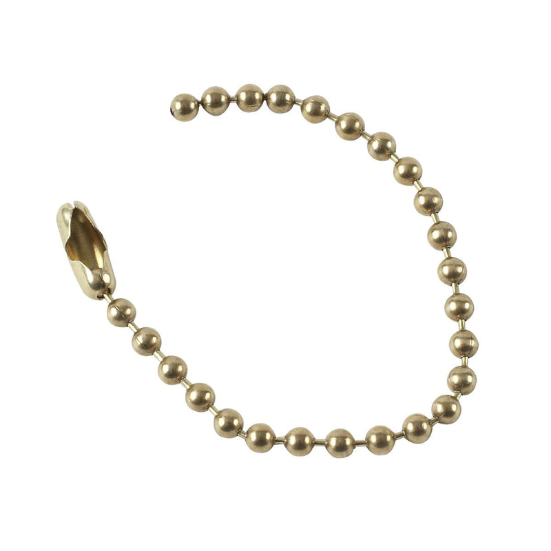  [AUSTRALIA] - Brady 23306 4-1/2" Size Number 6 Brass Beaded Chain (Pack Of 100)