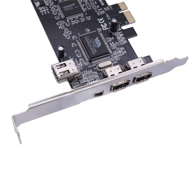 [AUSTRALIA] - PCIe Firewire 400 Card,IEEE 1394a PCI Express 4 Ports PCIe Card (3 X 6 Pin and 1 X 4 Pin),Firewire 400 Adapter for Windows 7/8/10/11/Mac Os/Xp/2000/2003/ Vista/Dos,Linux(PCIE-IEEE 1394A)