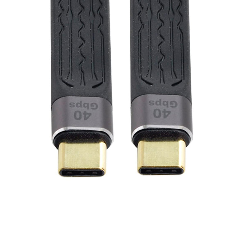  [AUSTRALIA] - ChenYang CY USB-C Type-C Male to Male USB4 40Gbps 100W 8K Flat Slim FPC Data Cable for Laptop & Phone 13cm Type C Male to Type C Male 40Gbps