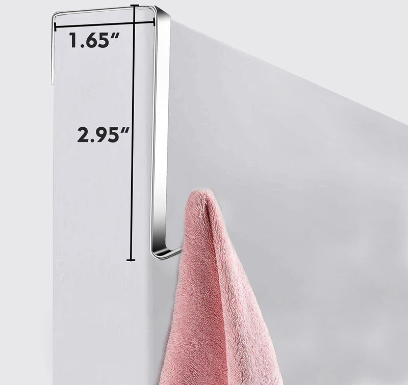  [AUSTRALIA] - MISSLO 4 Pack Metal Over The Door Hook for Hanging Towels Rack Heavy Duty Door Hanger Organizer for Hang Clothes Coats in Bathroom Bedroom