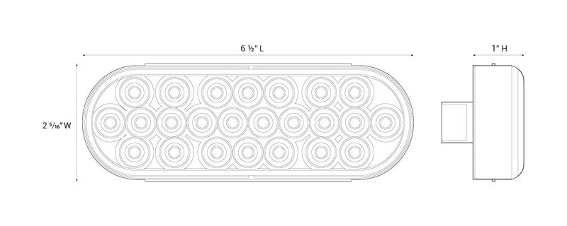  [AUSTRALIA] - Grand General 78230BPAmber Oval Pearl 24-LED Park/Turn/Clearance Sealed Light Amber/Amber Light Only