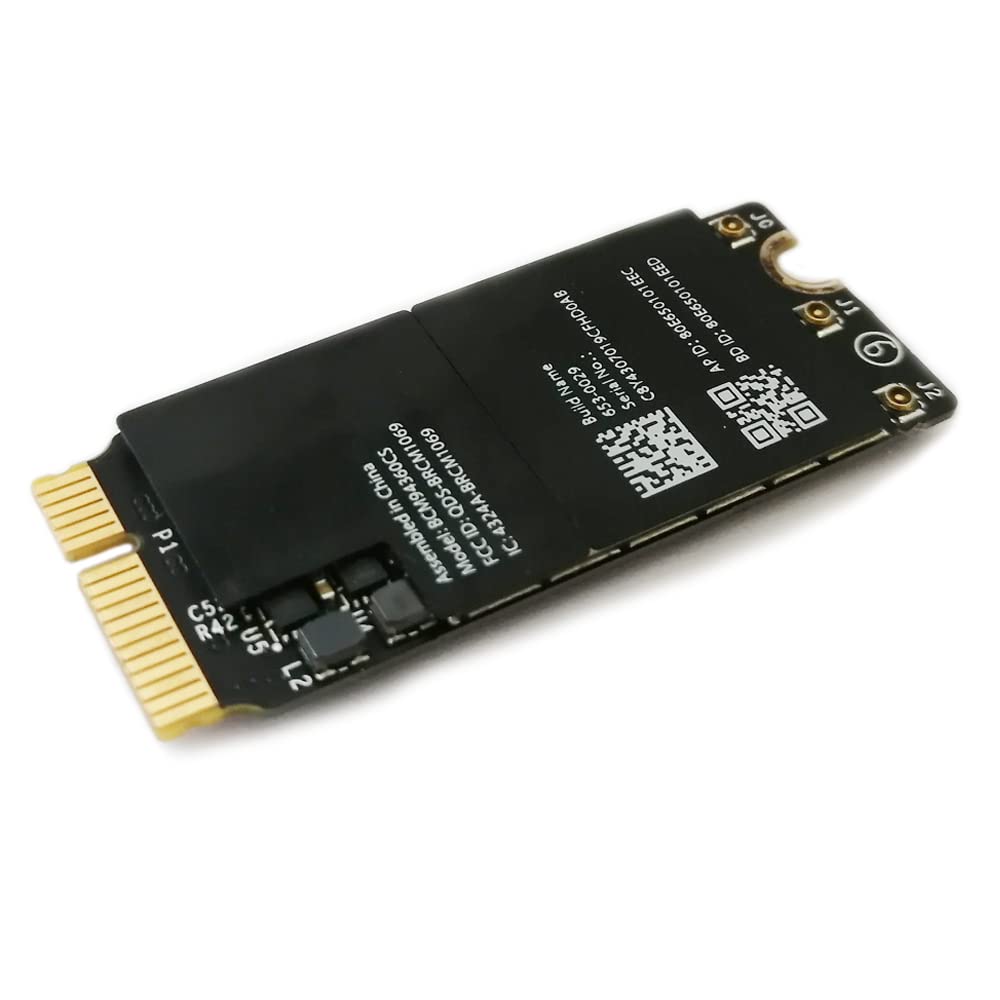  [AUSTRALIA] - Airport Wireless Network Card,2.4G/5Ghz Gigabit WiFi Bluetooth 4.0 Dual-Band Network Card BCM94360CS BCM94360CSAX Replacement for MacBook Pro 13" and 15" Retina A1502 A1398 A1347 (Late 2013-Late 2014)