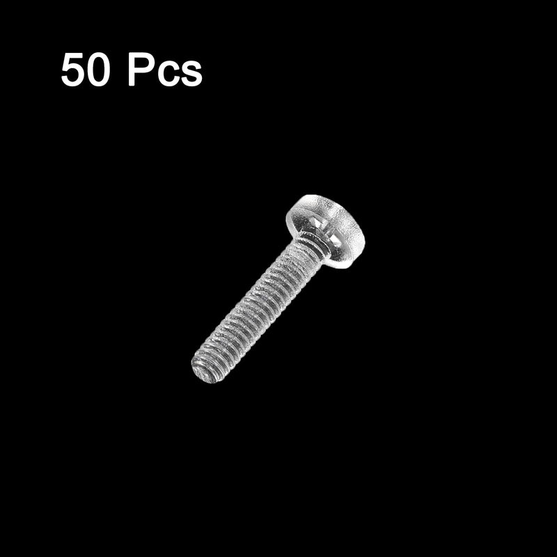  [AUSTRALIA] - uxcell M2x10mm Plastic Phillips Bolts 50pcs PC Pan Head Machine Screws Transparent