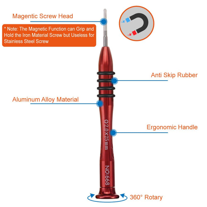  [AUSTRALIA] - Paxcoo Eyeglass Repair Kit with 6 Pcs Magnetic Screwdrivers and Glass Screw for Glasses, Eye Glass, Sunglass Repair