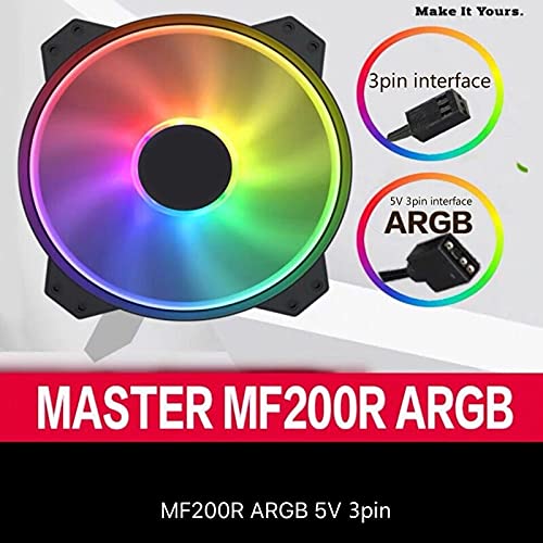  [AUSTRALIA] - Cooler Master MasterFan MF200R ARGB 200 mm Addressable RGB Fan,5V/3-PIN,NOT Work with 4-PIN RGB or Standard RGB+12V