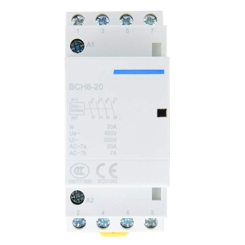  [AUSTRALIA] - DIN Rail Protector 20A 4 Pin DIN Rail Mounted AC Switch 4NO 50/60Hz AC Switch (220V/230V)