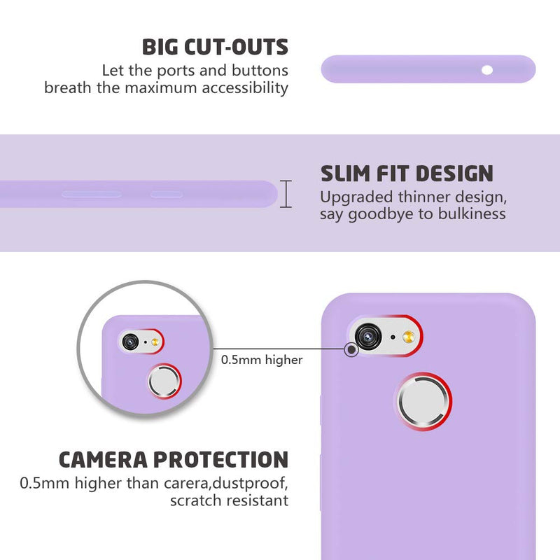  [AUSTRALIA] - Google Pixel 3 XL Case, Google Pixel 3 XL Slim Case, Xperg Silicone Gel Rubber Case Soft Microfiber Cloth Lining Cushion Compatible for Google Pixel 3 XL (Clove Purple) Clove Purple