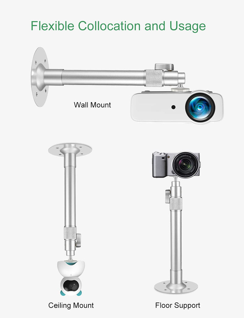  [AUSTRALIA] - Universal Extending Projector Ceiling Mount with Height Extendable Length Adjustable 360° for Different Projector, Digital Camera, Camcorder