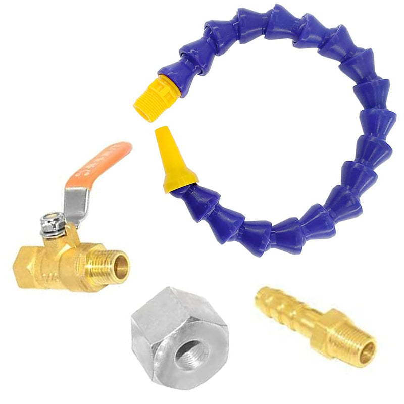  [AUSTRALIA] - Joywayus 1/4PT Thread Adjustable Magnetic Base Round Nozzle Coolant Oil Water Hose Pipe Acetal Copolymer
