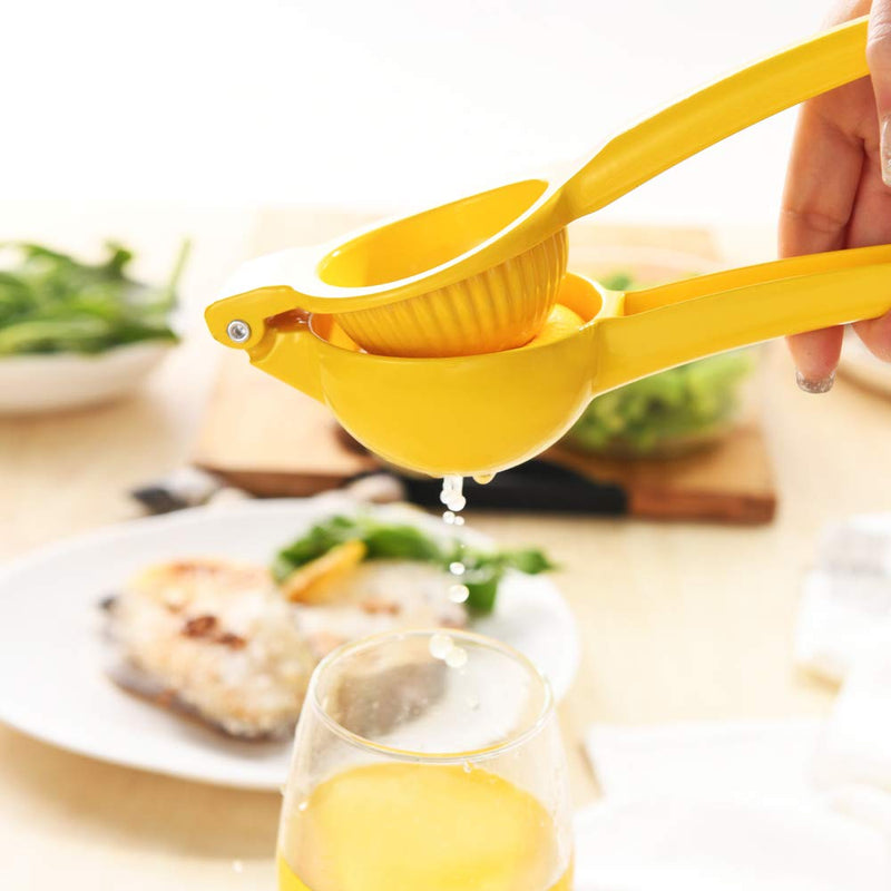  [AUSTRALIA] - Manual Juicer Citrus Lemon Squeezer,Fruit Juicer Lime Press Metal,Professional Hand Juicer Kitchen Tool(yellow） yellow