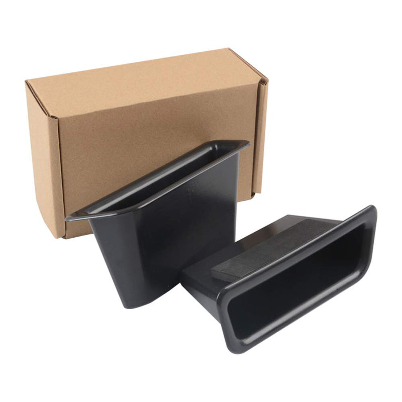  [AUSTRALIA] - DXGTOZA 2PCS Black Front Row Door Side Storage Box Handle Pocket Armrest Phone Container Tray for Ford Mustang 2015 2016 2017 2018 2019