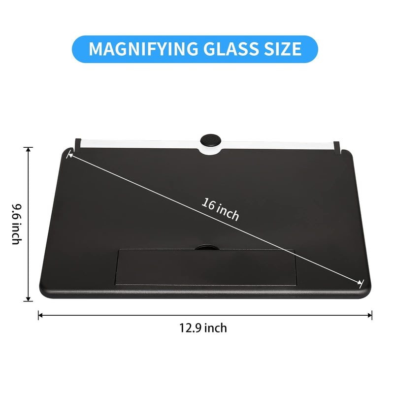  [AUSTRALIA] - 12 and 16 Inch HD Screen Magnifier for Cell Phone (2 Pack)