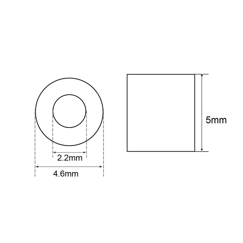 uxcell Aluminum Crimping Loop Sleeve Round for 1/16" - 5/64" Wire Rope Pack of 50 - LeoForward Australia