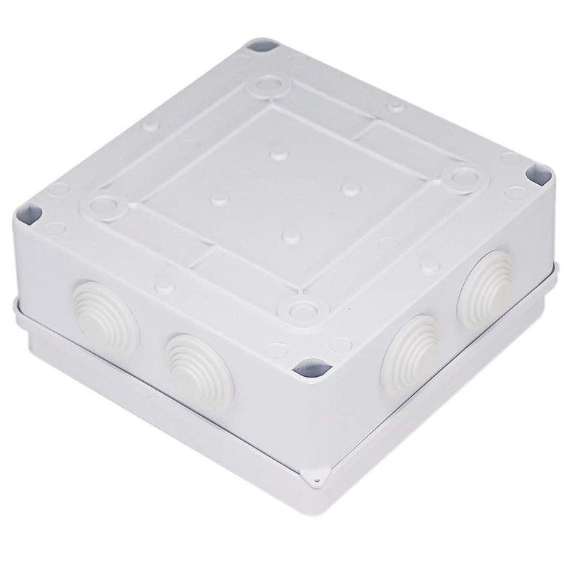  [AUSTRALIA] - Zulkit Junction Box ABS Plastic Dustproof Waterproof IP65 Universal Electrical Boxes Project Enclosure White 5.9 x 5.9 x 2.8 inch (150 x 150 x 70mm) 5.9" x 5.9" x 2.8" With Holes