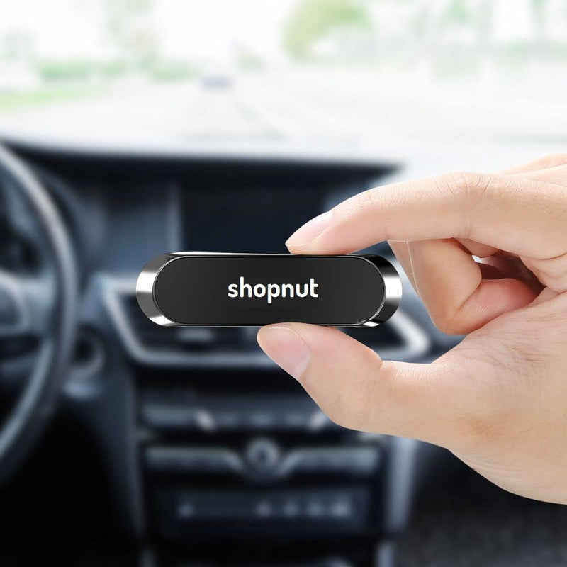  [AUSTRALIA] - SHOPNUT Car Phone Holder Mount, Magnetic Phone Car Mount, Super Strong Magnets | Dashboard 360° Flexible Rotation, Easily Install, Compatible with All iPhone Samsung and Smartphones, Silver