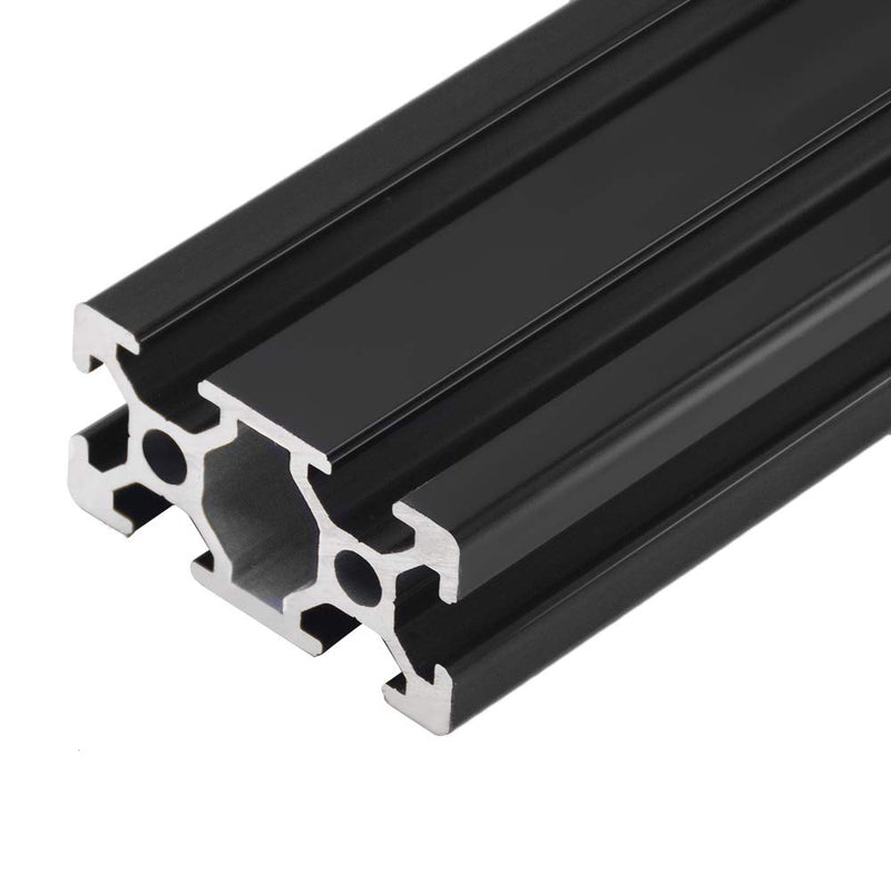  [AUSTRALIA] - 2 Pcs 2040 CNC 3D Printer Parts European Standard Anodized Linear Rail Aluminum Profile Extrusion for DIY 3D Printer Black (300mm) 300 mm