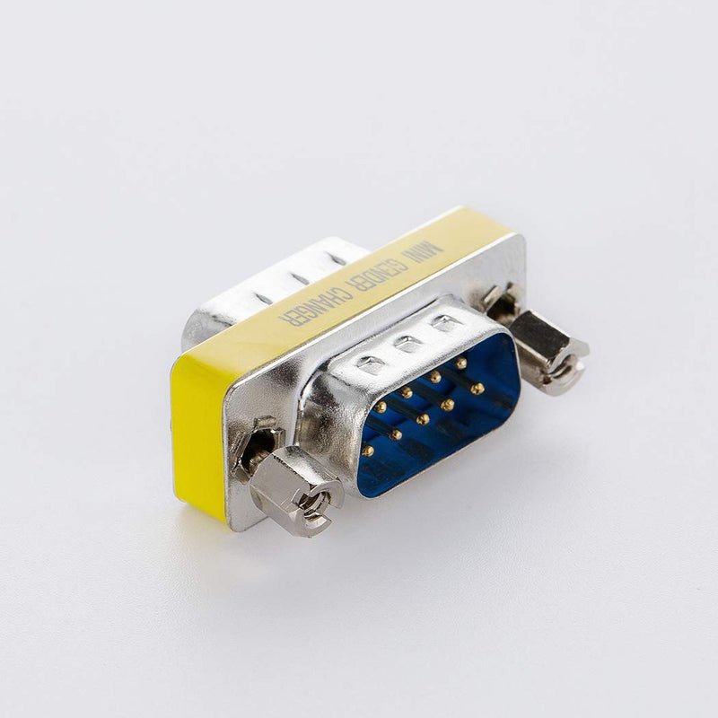  [AUSTRALIA] - Arnorin DB9 Gender Changer Serial RS232 Male to Male Mini Adapter/Coupler Pack of 2