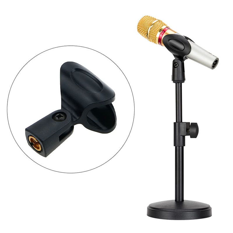  [AUSTRALIA] - 4 Pack Universal Microphone Clip Holder with 5/8" Male to 3/8" Female Screw Adapter Suitable for Handheld Microphones