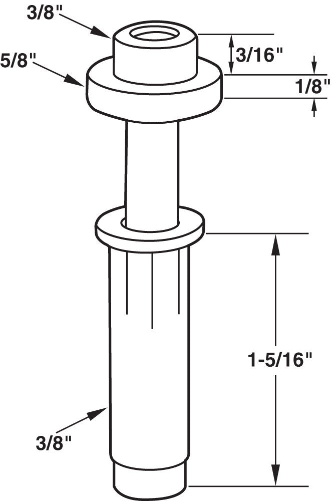  [AUSTRALIA] - PRIME-LINE Products N 7302 Bi-Fold Door Top Guide Wheel, 5/8-Inch Wheel,(Pack of 2)