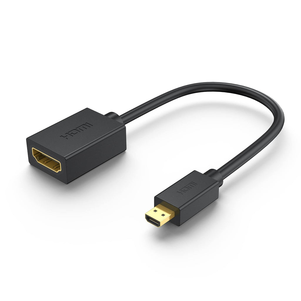  [AUSTRALIA] - Micro HDMI to HDMI Adapter, 4K HDMI to Micro HDMI Cable Converter Bi-Directional Gold Plated Connector Compatible with Camera, Tablet, Laptop, HDTV, GoPro, Ultrabook - Black 1 Black Color