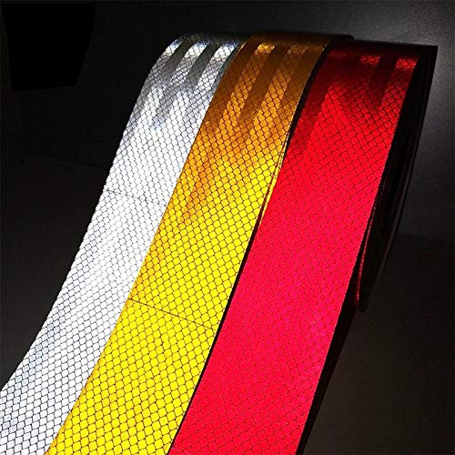  [AUSTRALIA] - 2" X 30ft Reflective Tape White Outdoor High Vis Conspicuity Safety Tape, Reflector Tape Trailer Waterproof 2" x 30 Feet